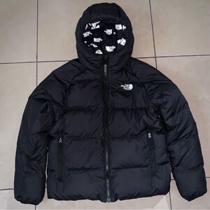 The North Face Boy's 600 Printed Reversible Reflective North Down Hooded Jacket